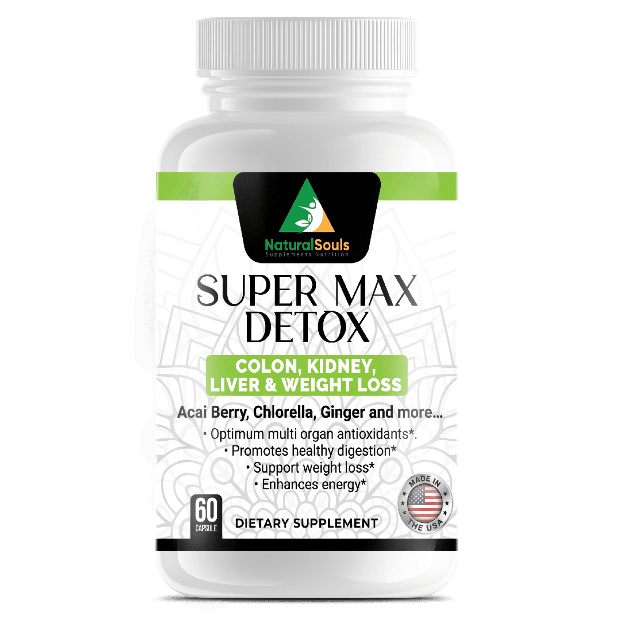 , Super Max Detox Supplement, Best for (Colon, Kidney, Liver Health and Weight Loss) .